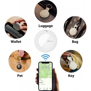 Mili Tag Locator Apple Find My with Keychain - brown