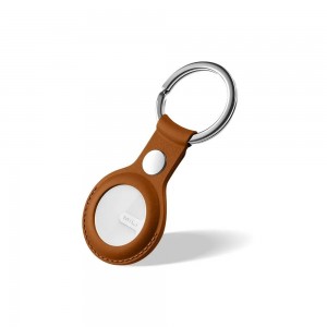 Mili Tag Localisateur avec Porte Clefs Apple Find My Marron